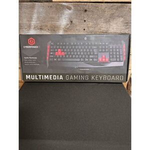 New Open Box Cyperpower PC Multimedia Gaming Keyboard Wired USB